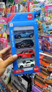 Diecast mobil mini 1 set isi 4 mobil bahan metal alloy murah