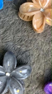 Jeday Rambut - Jepitan Rambut 1 Lusin ( 12 pcs ) Kamboja Marble Permata Clip [ produk import ]