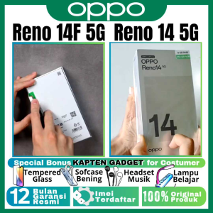 OPPO RENO 14F 5G | RENO 14 5G 12/256 GB - 8/256 GB Ram Upto 24GB 100% BARU ORIGINAL GARANSI RESMI