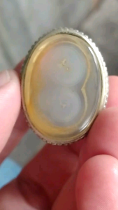 CINCIN BATU AKIK PACITAN MOTIF \\\"SUMUR BANDUNG\\\" ASLI NATURAL