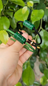 VÒNG TAY ĐÁ PHONG THỦY LU THỐNG MÀU XANH