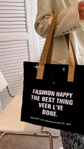 Tote Bag Premium Tas Jinjing Resleting Wanita untuk Belanja Kuliah Sekolah Muat Laptop