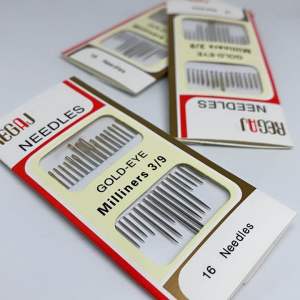 Regaj | Hand Needle 16 pieces Packed Gold-Eye Big-Eye 3/9 Stainless Steel Multi-function Needles by LaSuerteApparel