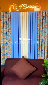 Elegant 3D Ring Curtains Daisies