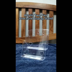 [Ready Stock !!!] Acrylic A4/A5 Two-Tier Brochure Display Stand for Promotional Material and Leaflets