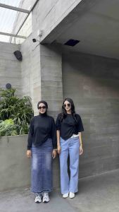 Adelia Blouse by hagia | Blouse crop variasi kucir ada dua model lengan panjang dan pendek