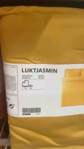 LUKTJASMIN ลุคต์ยัสมิน ปลอกผ้านวม+ปลอกหมอน 2 ใบ เหลือง 240x220/50x80 ซม.