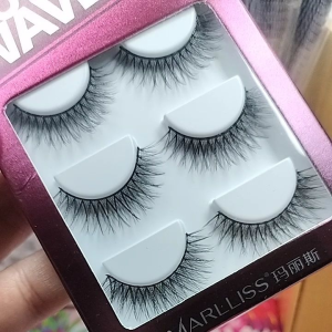 ชุดขนตาปลอม 5คู่ เบอร์ 338 บรรจุภูมิ กล่องม่วง HOT WAVE MARLLISS ราคาสุด ลาซา