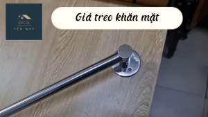 INOX 304 THANH TREO KHĂN MẶT THANH VẮT KHĂN GẮN TƯỜNG 50/60CM KHOAN HOẶC DÁN TƯỜNG