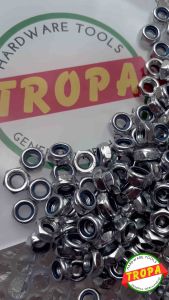 10PCS Galvanized Hex Nut Hexagonal Nut Nylon Insert Lock Nuts M4 M5 M6 M8 M10 M12 Tropa Hardware