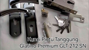 Kunci Pintu Tanggung Glatino Premium GLT 212 SN / Kunci Pintu Medium 20 cm