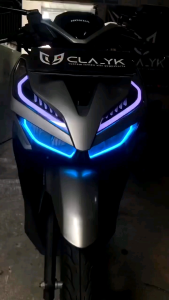 Paket Lampu LED Alis Running RGB Control Aplikasi Vario 125 & 150 Bonus Devil Eyes/Lampu Alis RGB Running Bluetooth Vario 125 Bonus Demon Eyes