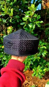 PECI KOPIAH HITAM PAKISTAN MOTIF TERBARU 2025