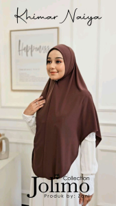 Hijab Naiya Oval Jumbo / Kerudung Bergo Syari / Hijab Jersey Polos / Hijab Simple / kerudung Syari