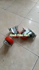 Roda PU Trolly 3 inch Heavy Duty / Roda Etalase Taiwan