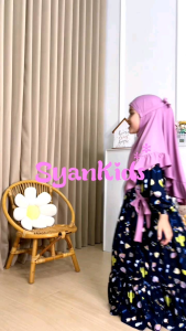 SYANKIDS GAMIS ANAK PEREMPUAN SYAFIRA FLAMINGO SET JILBAB