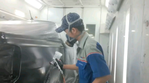 Súng phun sơn Meiji Finer II plus hàng cao cấp chính hãng Nhật kèm cốc xịn