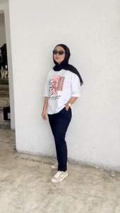 Setelan Wanita Terbaru By Px Putih / One Set Wanita Ootd Hijab