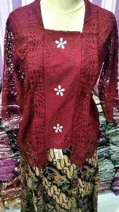 Blouse Kebaya Brokat Model Kutubaru Premium