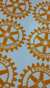 3.5 x 3.5 Inches ROTARY CLUB 2 Layers Cutout Sticker