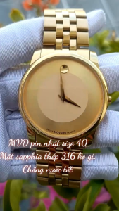 Đồng Hồ Nam MVDo size 40mm máy pin Miyota Nhật kính sapphire chống xước dây vỏ thép không gỉ chống nước tốt Freeshipmax