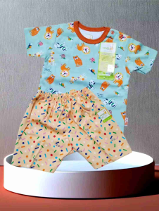 Kaos Anak anak Setelan Pendek Velvet 12 - 18 M
