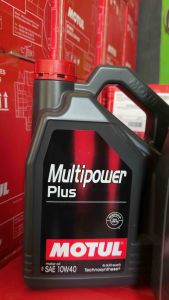 MOTUL Multipower Plus 10W-40 High-Performance Engine Oil 4L with Free Drain Plug Washer