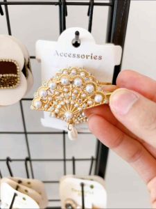 扇形复古风珍珠发夹Classic hair clip(1pair 2pcs)