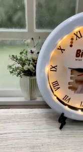 Ukuran diameter 30cm Jam dinding kaca foto logo rumah instansi sekolah partai kantor gift hadiah kado souvenir custom cewek cowok ultah ulang tahun pernikahan wedding wisuda graduation event doorprize unik murah aesthetic