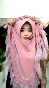 Hijab instan renda  bergo instan renda mewah