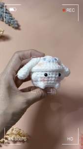 Boneka Ganci Gantungan Kunci KeyChain Bag Charm Rajut Baby Mushroom Sanrio Series