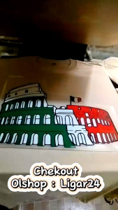 Baju Kaos Italy Benteng kolloseum roma souvenir Kaos Oleh Oleh Italia Koloseum | Ligar24 Tshirt