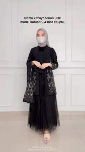 (Ready Stok) WIDURI SET Black Series TENUN Kondangan Dress Tenun