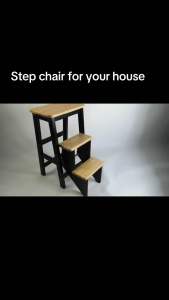 29" Solid Rubberwood Step Chair (Ready fixed)