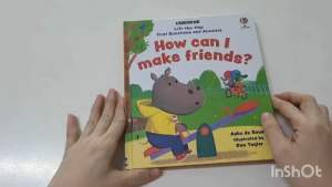หนังสืออ่านภาษาอังกฤษ สำหรับเด็ก How can I make friends? หนังสือแบบมีหน้าต่างเปิดปิด หนังสือปกแข็งอ่านเสริมความรู้