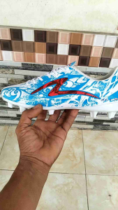 sepatu bola SPECS terbaru LS Etnis FG tirta white royal toska terbaru dan terlaris