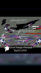 (COD) Lis sticker striping stiker variasi Satria Fu facelift UV transparan anime