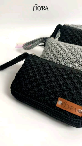 Dompet rajut shella dua ruang(20 x13)