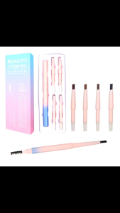 ดินสอเขียนคิ้วเป็นชุด5แท่ง 2 หัวกับ 1 หัว กันน้ํากันเหงื่อ