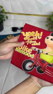 KAOS ANAK LIS GAMBAR HAMOOD HABIBI NAIK SEPEDA