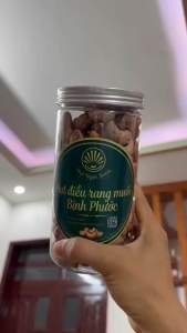 Hạt Ngọc Xanh - Hạt Điều Rang Muối Bình Phước Loại 1 500g Hũ Pet - Đặc Sản Bình Phước Eat Clean Healthy
