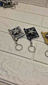 Gantungan Kunci Spiner Motif Nmax & Aerox Acrylic Mirror