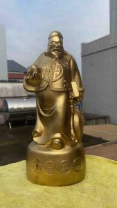 Ông quản gia quản tài phong thủy cao 30cm vật phẩm chiêu tài tụ tài quản lý tài sản giúp gia chủ hiệu quả