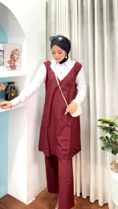 Setelan Rompi Wanita Masakini One Set Rompi Wanita Terbaru