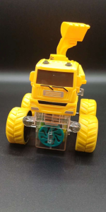 Off Road Friction Construction Stunt Truck with Large Tires and Transparent Gear Base