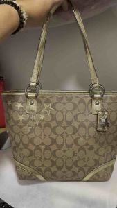Preloved authentic heritage signature PVC tote with stars pattern