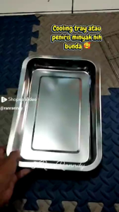 cooling rak dan wadah minyak peniris makanan bahan stenlis