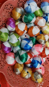 โปรยทานลูกส้มริบบิ้น ตัวเปล่า 50 ลูก