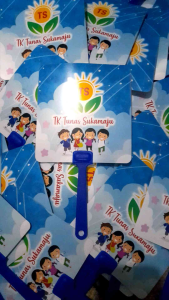 Cetak Custom Kipas Souvenir Murah | Kipas Tangan PVC | Cetak 2 Sisi Gambar | FREE DESAIN SUKA - SUKA