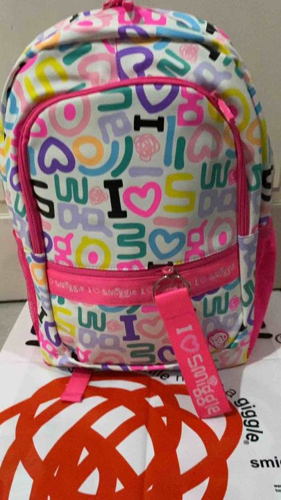 Smiggle Smiggler Backpack White Tas Smiggle SD